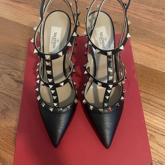 Valentino Garavani Rock Stud Heels With Ankle Strap - Picture 3 of 6